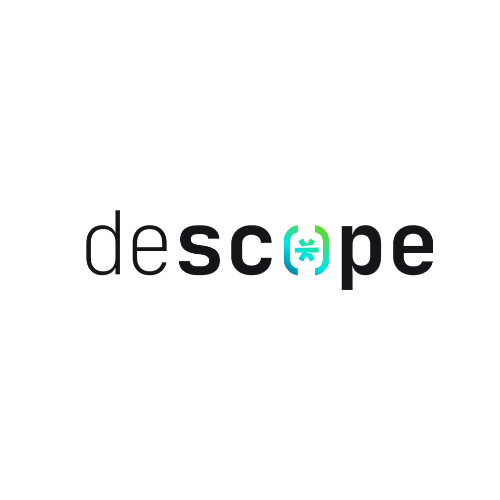 Descope logo black on white.