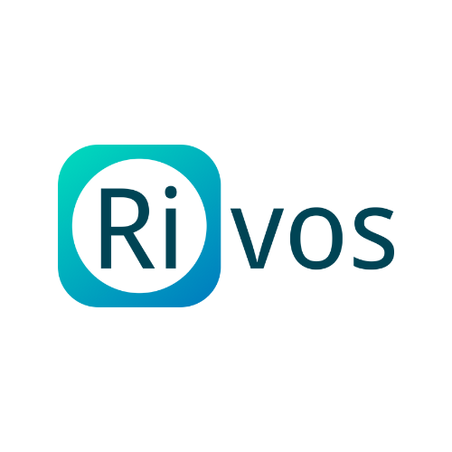 Rivos corporate logo. The RI appears in a blue square.